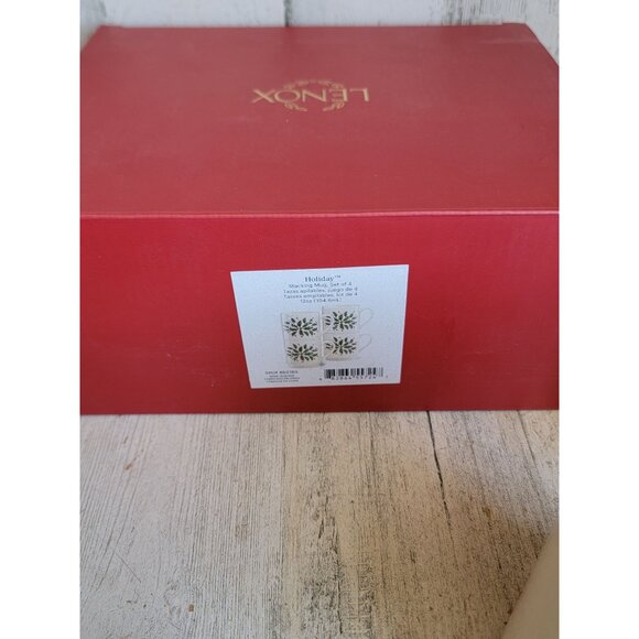 Lenox holiday stacking mug mistletoe 12 oz cup Xmas home decor - Picture 7 of 7